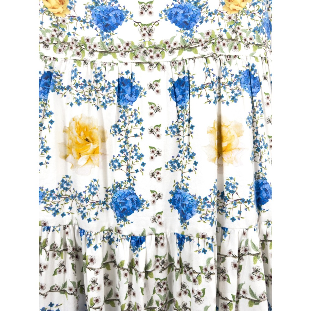 borgo de nor daniela IMPERFECT floral-print cotton midi dress - size 8 - Picture 2 of 14